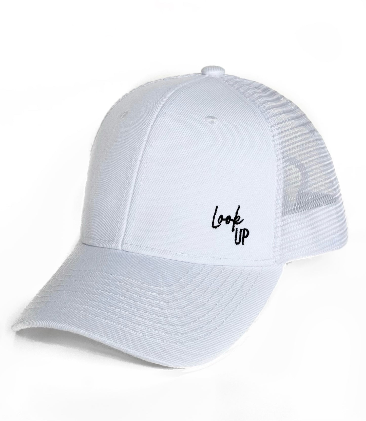 White Look Up Hat